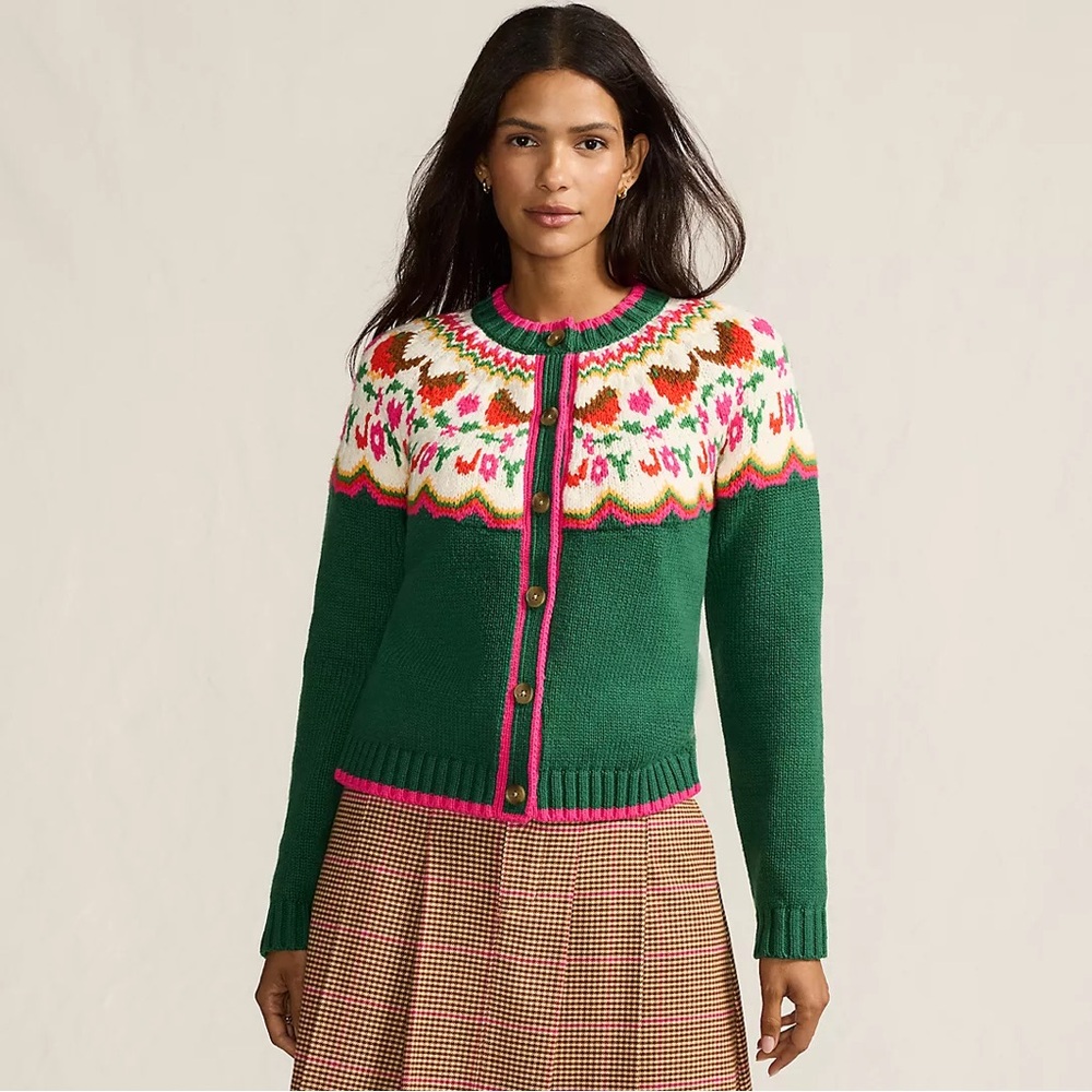Women’s Lofty Fair Isle Cardigan Sweater